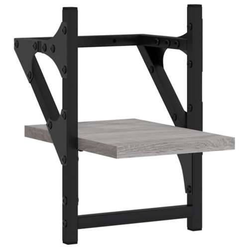 Zidne police s prečkama 2 kom boja hrasta sonome 20x25x30 cm - Sivi hrast sonoma 20 x 25 x 30 cm 2 1 Cijena