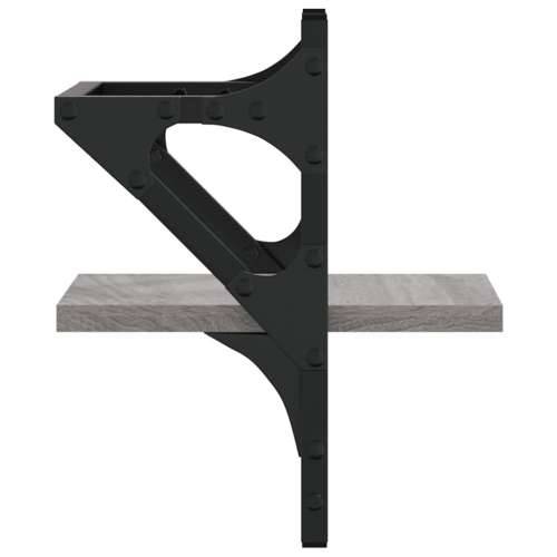 Zidne police s prečkama 2 kom boja hrasta sonome 20x25x30 cm - Sivi hrast sonoma 20 x 25 x 30 cm 2 1 Cijena