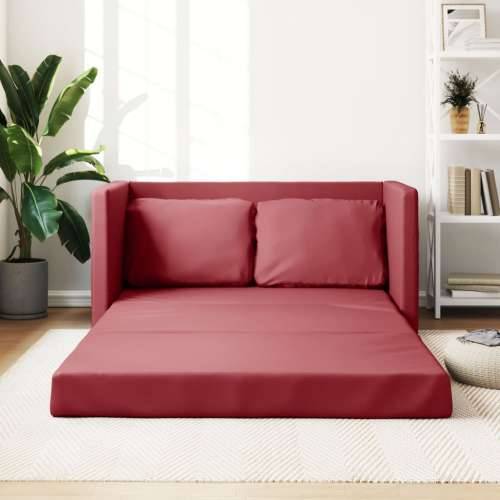 Podni kauč na razvlačenje 2-u-1 crvena boja vina 112x174x55 cm - boja crnog vina Cijena