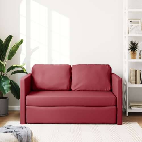Podni kauč na razvlačenje 2-u-1 crvena boja vina 112x174x55 cm - boja crnog vina Cijena