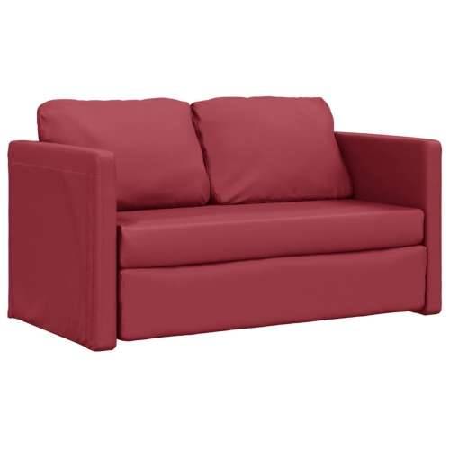 Podni kauč na razvlačenje 2-u-1 crvena boja vina 112x174x55 cm - boja crnog vina Cijena