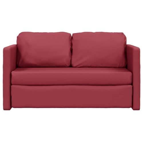 Podni kauč na razvlačenje 2-u-1 crvena boja vina 112x174x55 cm - boja crnog vina Cijena