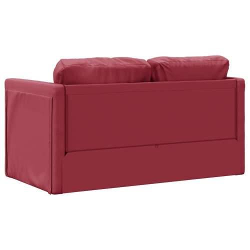 Podni kauč na razvlačenje 2-u-1 crvena boja vina 112x174x55 cm - boja crnog vina Cijena