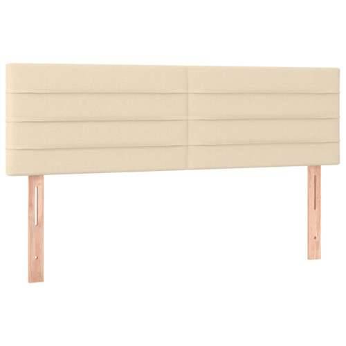 Krevet s oprugama i madracem krem 140 x 190 cm od tkanine Krema 140 x 190 cm vodoravne pruge Cijena