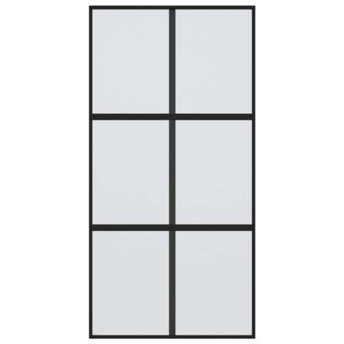 Klizna vrata crna 102,5x205 cm od kaljenog stakla i aluminija - Crna i mat 102.5 x 205 cm 1 Rešetke 3 x 2 Cijena