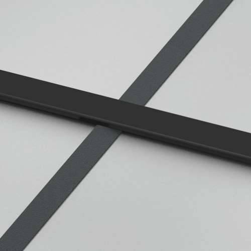 Klizna vrata crna 102,5x205 cm od kaljenog stakla i aluminija - Crna i mat 102.5 x 205 cm 1 Rešetke 3 x 2 Cijena