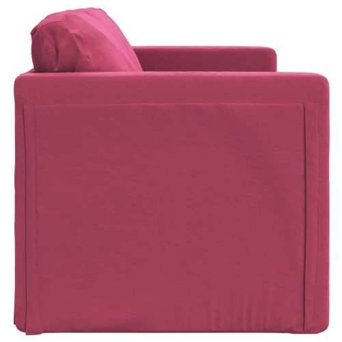 Podni kauč na razvlačenje 2-u-1 boja vina 122x204x55 cm baršun - boja crnog vina Cijena