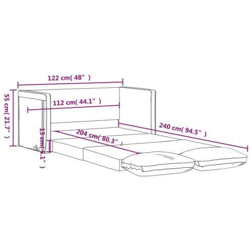Podni kauč na razvlačenje 2-u-1 plavi 122x204x55 cm baršunasti - Plava Cijena