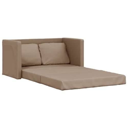 Podni kauč 2-u-1 cappuccino 112 x 174 x 55 cm od umjetne kože - Boja cappuccina Cijena