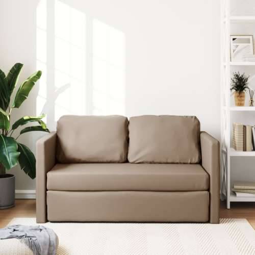 Podni kauč 2-u-1 cappuccino 112 x 174 x 55 cm od umjetne kože - Boja cappuccina Cijena