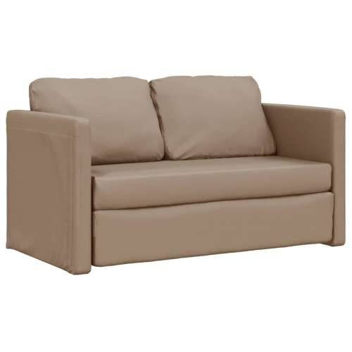 Podni kauč 2-u-1 cappuccino 112 x 174 x 55 cm od umjetne kože - Boja cappuccina Cijena