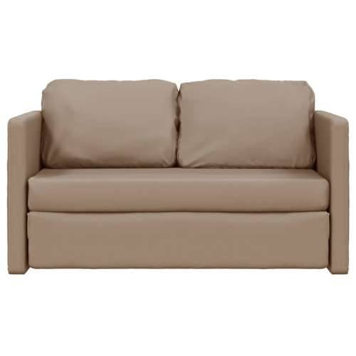 Podni kauč 2-u-1 cappuccino 112 x 174 x 55 cm od umjetne kože - Boja cappuccina Cijena