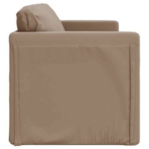 Podni kauč 2-u-1 cappuccino 112 x 174 x 55 cm od umjetne kože - Boja cappuccina Cijena