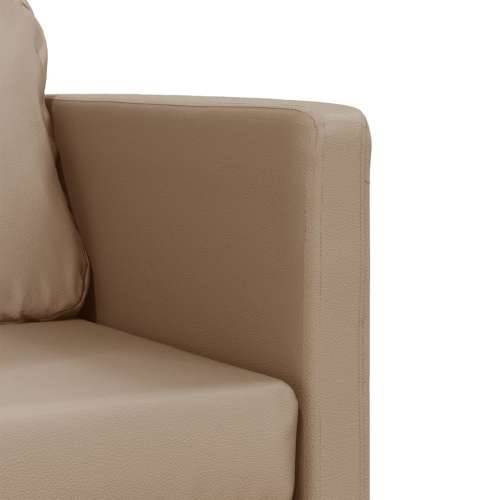 Podni kauč 2-u-1 cappuccino 112 x 174 x 55 cm od umjetne kože - Boja cappuccina Cijena