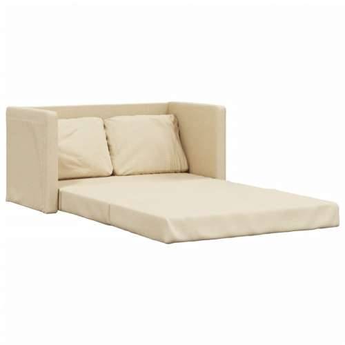 Podni kauč na razvlačenje 2-u-1 krem 112x174x55 cm od tkanine - Krema Cijena