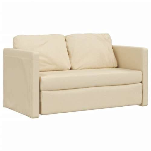Podni kauč na razvlačenje 2-u-1 krem 112x174x55 cm od tkanine - Krema Cijena
