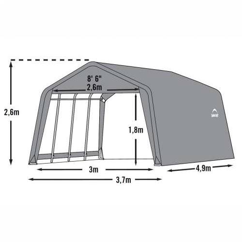 ShelterLogic - Garaža za auto 18,3 m² - 490x370x260cm | BRANDED IN THE USA Cijena