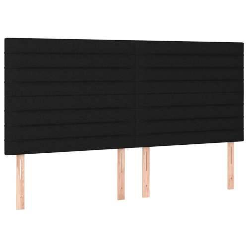Krevet s oprugama i madracem crni 160x200 cm od tkanine - Crna 160 x 200 cm vodoravne pruge Cijena