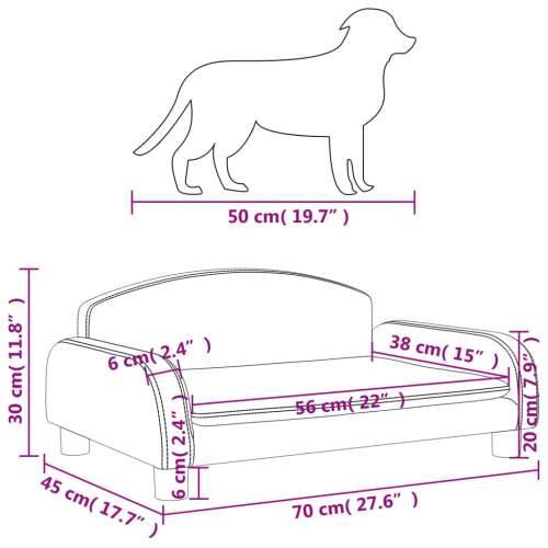 Krevet za pse crni 70 x 45 x 30 cm od umjetne kože - Crna 70 x 45 x 30 cm Umjetna koža Cijena