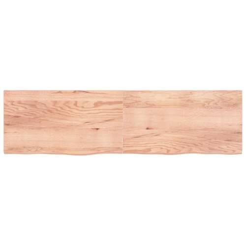 Kupaonska radna ploča svjetlosmeđa 220x60x(2-4) cm masivno drvo - Svjetlosmeđa 220 x 60 x 4 cm Cijena