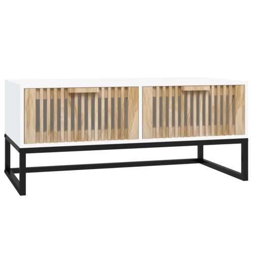 Stolić za kavu bijeli 80x40x35 cm konstruirano drvo i željezo - Bijela 1 Cijena