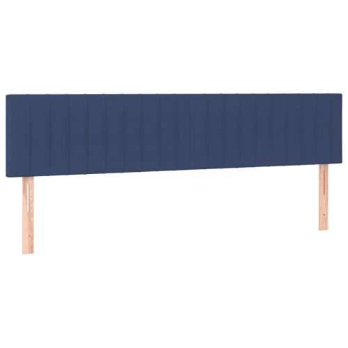 Krevet s oprugama i madracem plavi 160x200 cm od tkanine - Plava 160 x 200 cm Okomite pruge Cijena