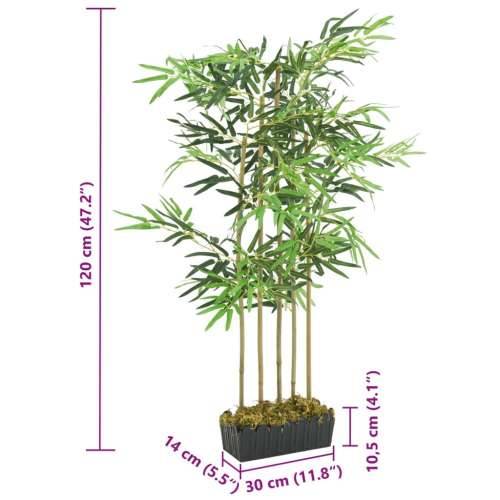 Umjetno stablo bambusa 730 listova 120 cm zeleno - 120 cm (pravokutni) 1 Cijena