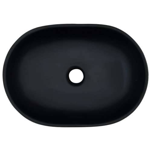 Nadgradni Lavabo - Umivaonik crno-sivi ovalni 47 x 33 x 13 cm keramički - Crna i siva 47 x 33 x 13 cm Cijena