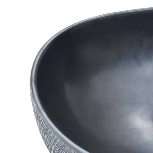 Nadgradni Lavabo - Umivaonik crno-sivi ovalni 47 x 33 x 13 cm keramički - Crna i siva 47 x 33 x 13 cm Cijena