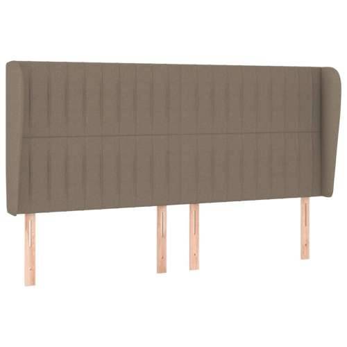 Krevet s oprugama i madracem smeđesivi 160x200 cm tkanina - Sivo-smeđa 160 x 200 cm Okomite pruge Cijena