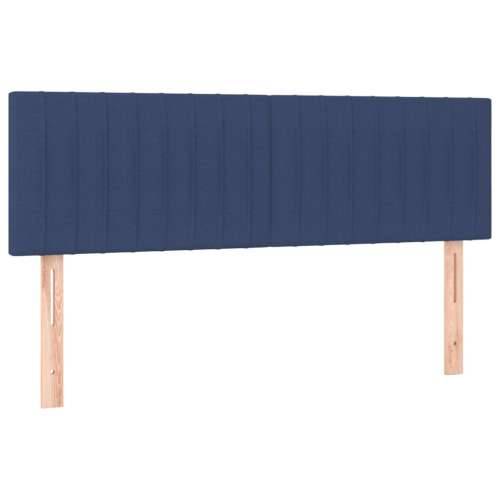 Krevet s oprugama i madracem plavi 140 x 190 cm od tkanine - Plava 140 x 190 cm Okomite pruge Cijena