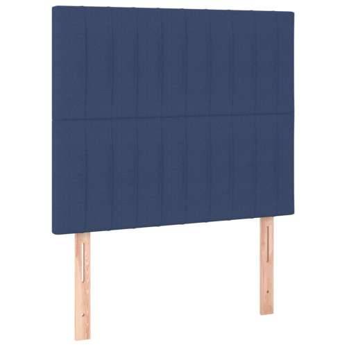 Krevet s oprugama i madracem plavi 80x200 cm od tkanine - Plava 80 x 200 cm Okomite pruge Cijena