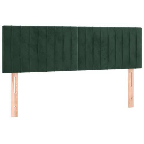 Krevet s oprugama i madracem tamnozeleni 140x200 cm baršunasti - Tamnozelena 140 x 200 cm Okomite pruge Cijena