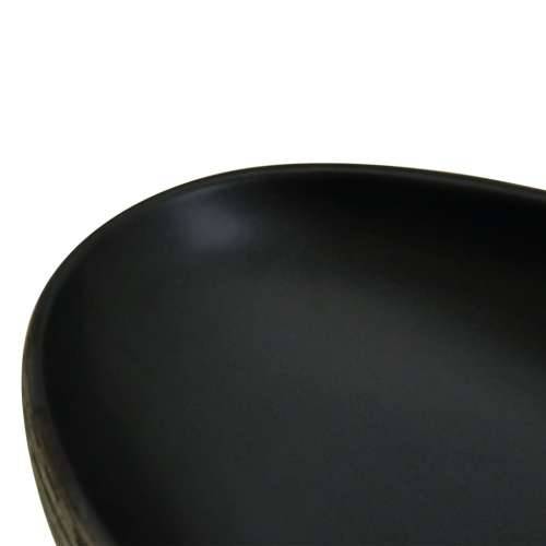 Nadgradni Lavabo - Umivaonik sivo-crni ovalni 59x40x14 cm keramički - Siva i crna 59 x 40 x 14 cm Cijena