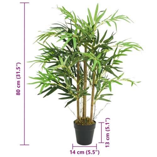 Umjetno stablo bambusa 500 listova 80 cm zeleno - 80 cm (okrugli) 1 Cijena