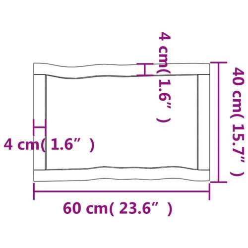 Stolna ploča tamnosmeđa 60x40x(2-4) cm obrađena hrastovina Cijena