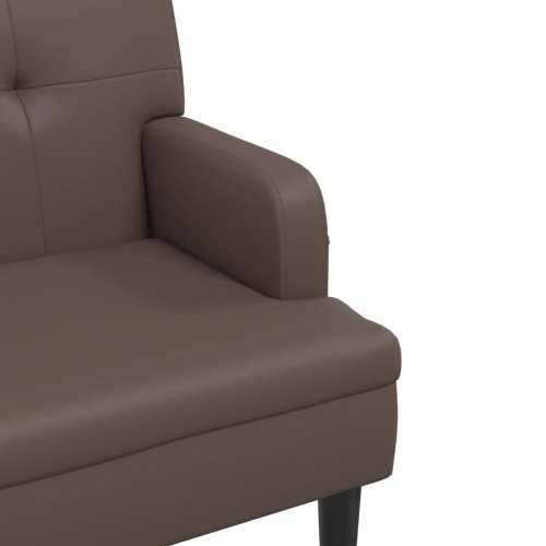 Klupa s naslonom smeđa 112 x 65,5 x 75 cm od umjetne kože - Smeđa Cijena