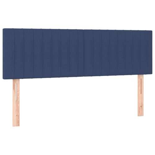Krevet s oprugama i madracem plavi 140x200 cm od tkanine - Plava 140 x 200 cm Okomite pruge Cijena