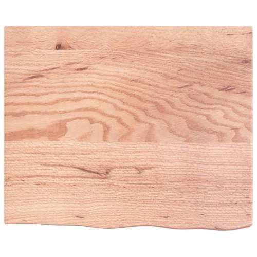 Kupaonska radna ploča svjetlosmeđa 60x50x(2-6) cm masivno drvo - Svjetlosmeđa 60 x 50 x 6 cm Cijena