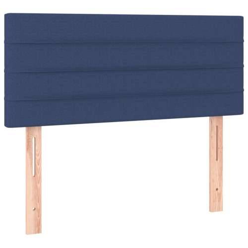 Krevet s oprugama i madracem plavi 90 x 190 cm od tkanine Plava 90 x 190 cm vodoravne pruge Cijena