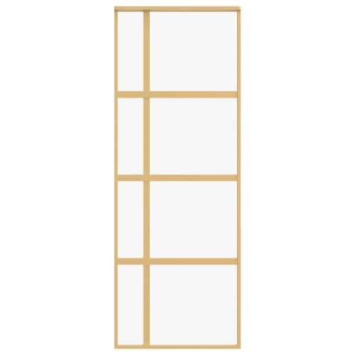 Klizna vrata zlatna 76x205 cm prozirno staklo ESG i aluminij Cijena