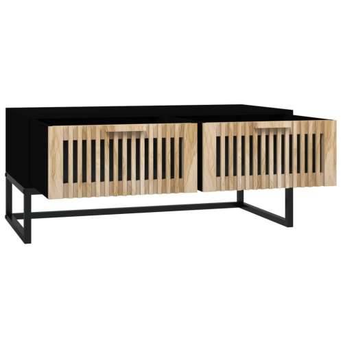 Stolić za kavu crni 80 x 40 x 35 cm konstruirano drvo i željezo - Crna 1 Cijena