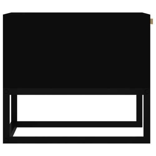 Stolić za kavu crni 80 x 40 x 35 cm konstruirano drvo i željezo - Crna 1 Cijena