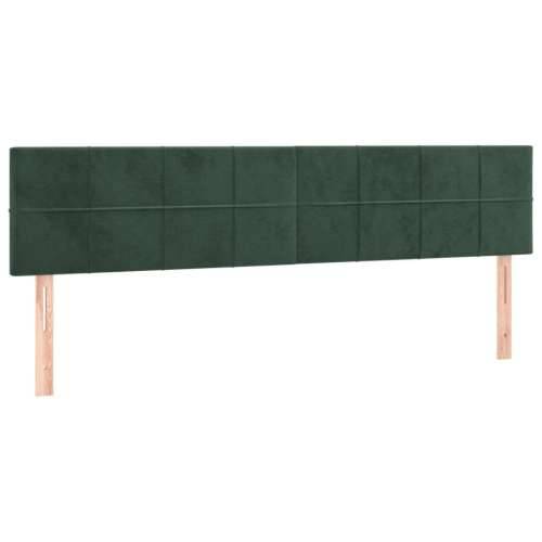 Krevet s oprugama i madracem tamnozeleni 160x200 cm baršunasti - Tamnozelena 160 x 200 cm Blok s kvadratima Cijena