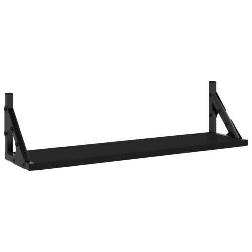 Zidne police 2 kom crne 60 x 15 x 15,5 cm - Crna 60 x 15 x 15.5 cm 2 1 Cijena