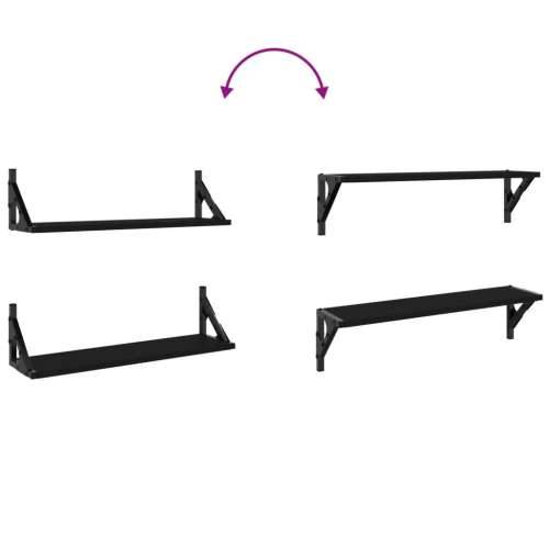Zidne police 2 kom crne 60 x 15 x 15,5 cm - Crna 60 x 15 x 15.5 cm 2 1 Cijena