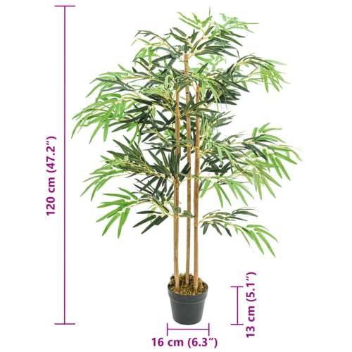 Umjetno stablo bambusa 730 listova 120 cm zeleno - 120 cm (okrugli) 1 Cijena