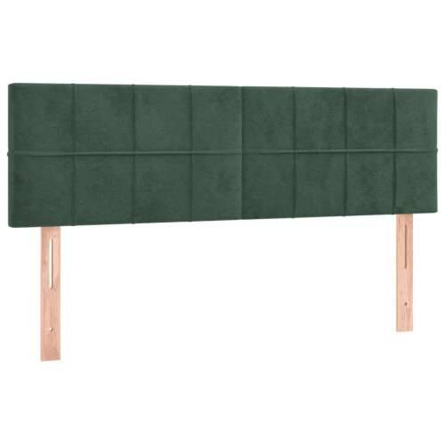 Krevet s oprugama i madracem tamnozeleni 140x190 cm baršunasti - Tamnozelena 140 x 190 cm Blok s kvadratima Cijena