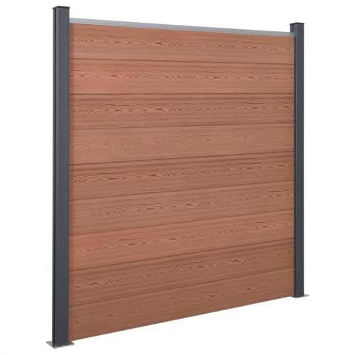 Set panela za ogradu smeđi 180x186 cm WPC - Smeđa 180 x 186 cm 1 Cijena