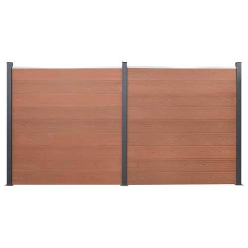 Set panela za ogradu smeđi 353x186 cm WPC - Smeđa 353 x 186 cm 1 Cijena